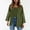 Army Green, variant on Dasayo Fall Ladies Tops and Blouses Brown Long Sleeve Open Front Pocket Solid Cardigans Womens Blouse S