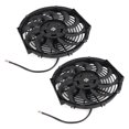 thumbnail image 3 of Ventilador de radiador universal para vehículo, 2 unidades, 12 pulgadas, eléctrico, 80 W, con 10 aspas., 3 of 14