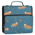 thumbnail image 5 of FORMRS Zipper Binder with Shoulder Strap 2-inch Ring 500 Sheet Capacity File Bag, Capybaras Swimming, 5 of 5