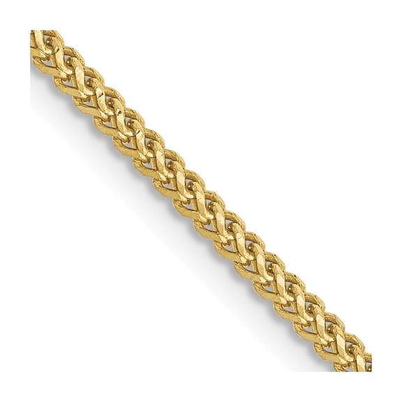 10K Yellow Gold Franco Chain Styles Necklace 1.3 mm 16 inch
