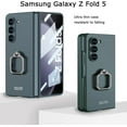 thumbnail image 2 of Compatible with Samsung Galaxy Z Fold 5 Case with Screen Protector,Ultra-Thin Slim Shockproof Anti-Scratches Rotate Ring Kickstand Stand Phone Case for Samsung Galaxy Z Fold 5 5G Green, 2 of 14