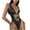 Black-08, variant on Women's Metallic Snakeskin One Piece Swimsuits Rave Outfit Bathing Suits