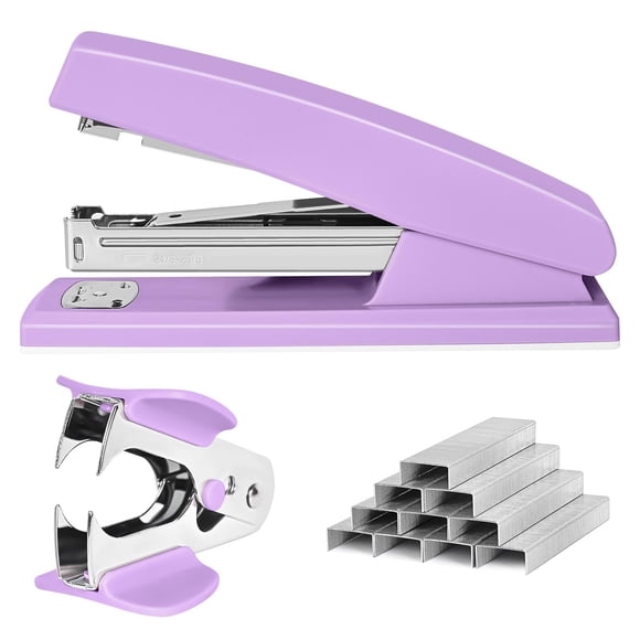 Engrapadora Muxdilu de 25 hojas, color morado, con grapas