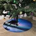 thumbnail image 2 of FMSHPON Starry NightLonely Tree Xmas Christmas Tree Skirt Stand Mat for Holiday Party Decoration Indoor Outdoor 48 inches, 2 of 3