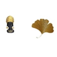 thumbnail image 1 of Figura De Resina De Mujer Africana Y Escultura Abstracta De Hierro Forjado Con Hojas De Ginkgo, Centro De Mesa Para Decoración Del Hogar, Oficina, Sala De Estar Y Comedor., 1 of 8