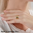 thumbnail image 4 of Humble Chic Hammered Chunky Rings for Women - 18K Gold Plated Stacking Ring, Size 6, 4 of 8
