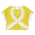 thumbnail image 4 of Delliss Girls Criss Cross Back T-Shirts Short Cap Sleeve Tee Tops, 4 of 5