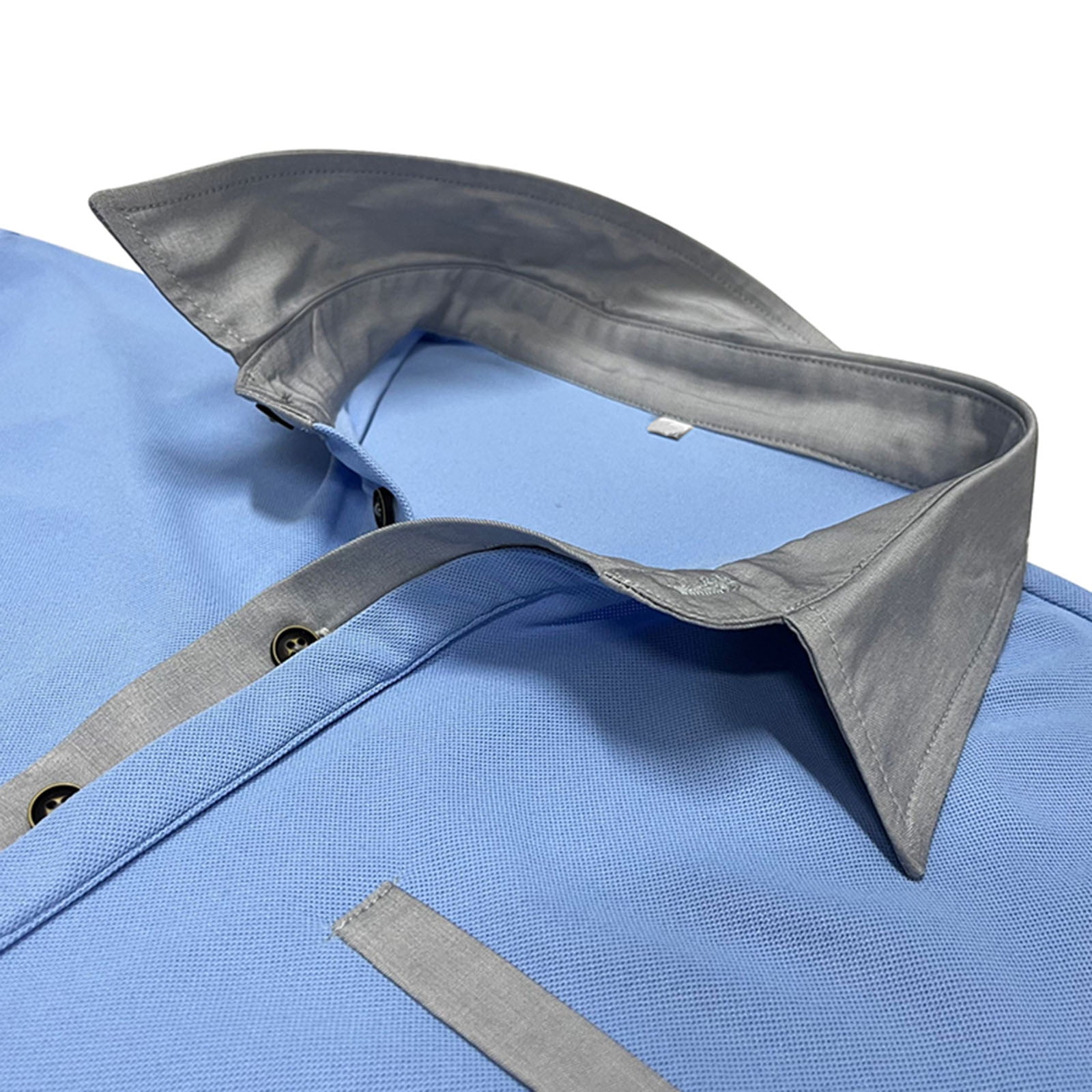 メンズウェア BackSlash StandCollar HalfSleeve Shirt メンズウェア BackSlash StandCollar HalfSleeve Shirt Active