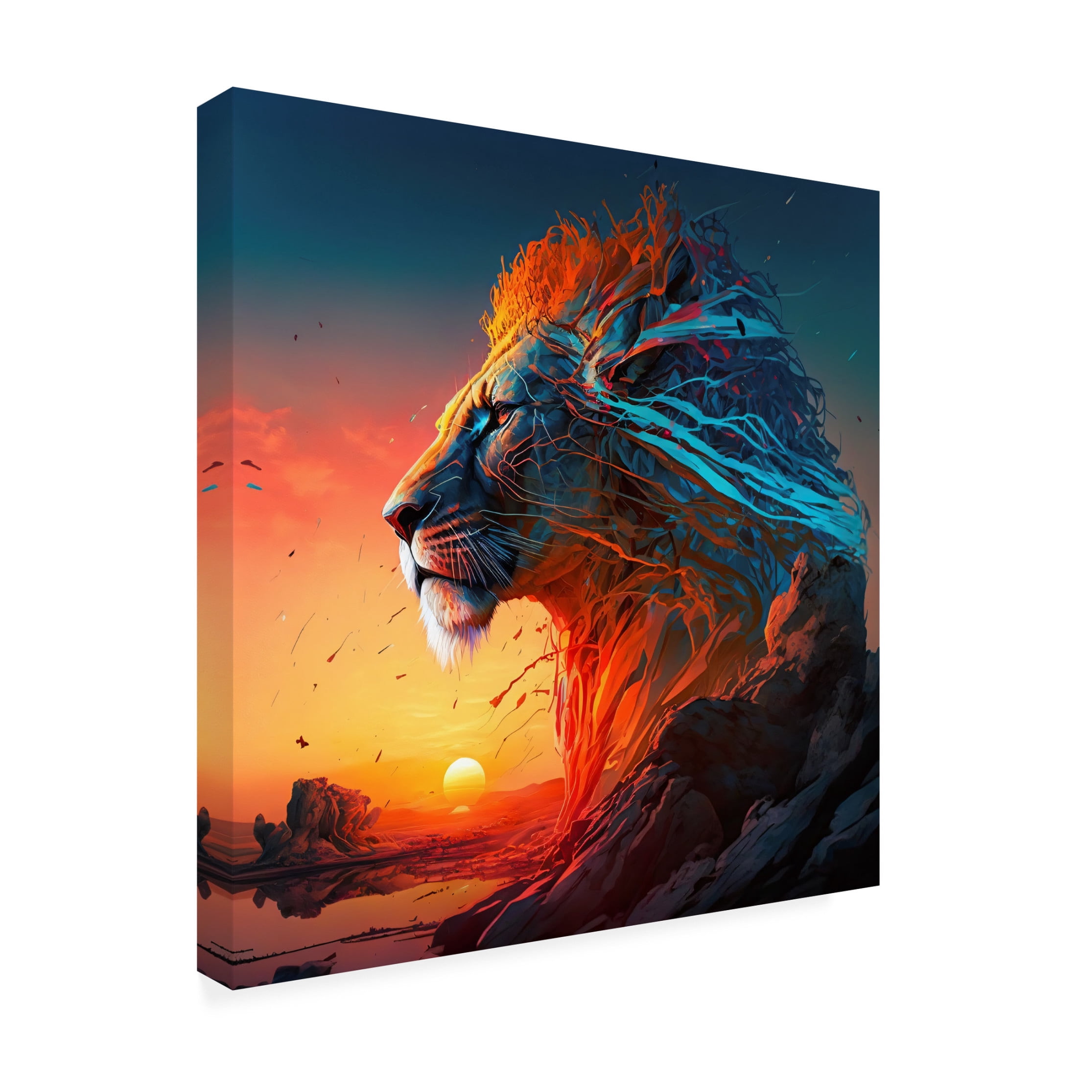 Canvas Wall Art - Ray Heere 'Desert Of Dreams 8' Wall Art for Living Room, Bedroom, or Office Décor by Trademark Fine Art - 14 x 14 Inches