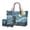Blue - Cartoon Cat Starry, variant on DISNIMO Women's Large Handbag and Wallet Set Cartoon Cat Print Tote Satchel Bag Starry Print Top Handle Handbag with Wristlet Wallet for Work Party Shopping
