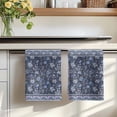 thumbnail image 7 of Navy Blue Floral Boho Kitchen Towels Set of 4, Ethnic Tribe Abstract Art Flower Absorbent Dish Towels for Kitchen, Microfiber Hand Towel, Quick Drying Tea Towel for Cleaning Decorative Dishcloths, 7 of 7