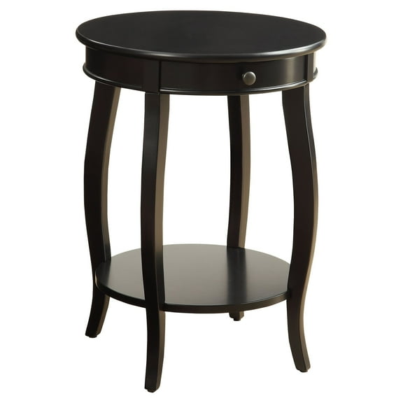 ACME Alysa Traditional Wooden End Table, Black, 18"W