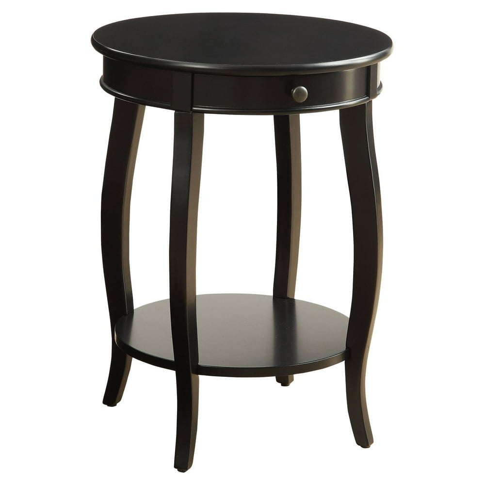 ACME Alysa Traditional Wooden End Table, Black, 18"W