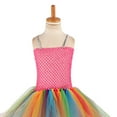 thumbnail image 6 of Dress for Girls Baby Summer Sleeveless Casual Rainbow Tutu Mesh Outwear Dress with Wing Girl Dresses Orange 6-7 Years, 6 of 6