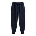 thumbnail image 3 of BRDFRL Womens Sweatpants with Pockets Cotton Solid Color Drawstring Women's Pants with Pockets Sweat Pants Trousers Navy M, 3 of 5