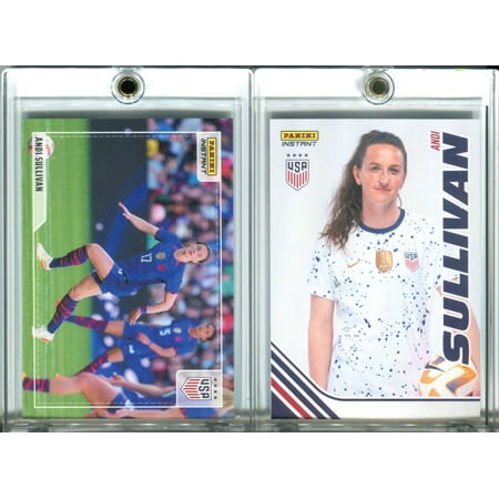 (2) 2023 Andi Sullivan Panini Instant USWNT World Cup Women's Team USA Soccer Card Lot Cards With Magnetic Holder Mint