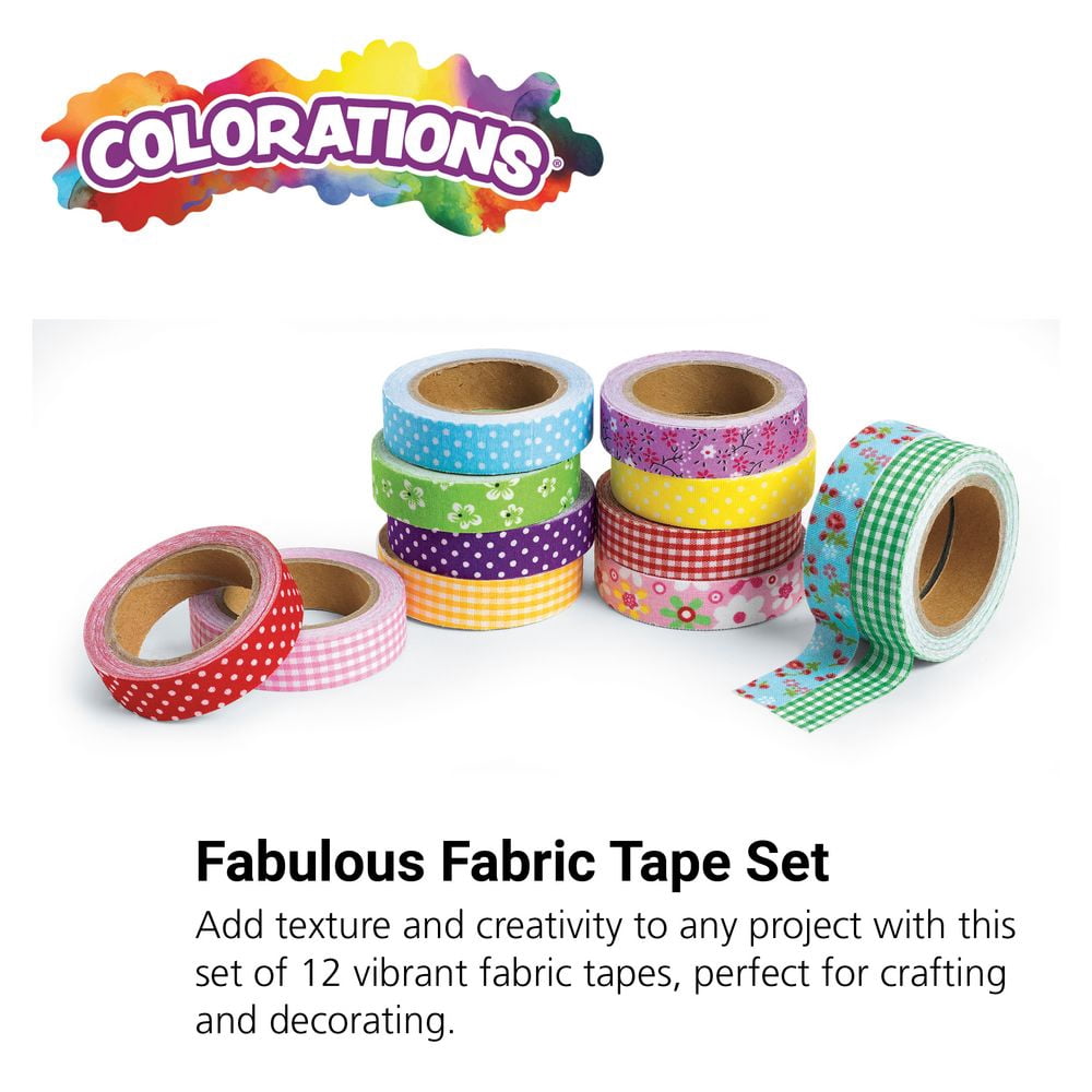 Colorations Fabulous Fabric Tape - Set of 12