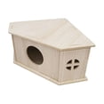 thumbnail image 4 of Casa Erizo Pequeño Hábitat de Animales de Madera Ocultar Choza Patio de Juegos Pequeño Hábitat de Animales Resistente Natural Suministros para Mascotas, 4 of 5