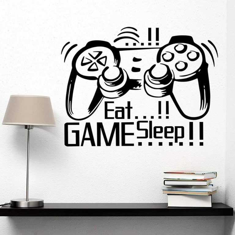 Sticker Mural - Eat Sleep Game Gamer / Brillent dans le noir