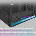 thumbnail image 4 of matx case,itx case,High Airflow Micro ATX PC Case, Support MATX, Mini-ITX, Micro ATX case Slim with USB3.0x1 I/O Port, Black Without Fans, 4 of 7