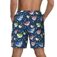 thumbnail image 4 of Balery Colorful Cartoon Shark Mens Swim Trunks Swim Shorts for Men Quick Dry Inseam Beach Shorts with Compression Liner Pocket-XX-Large, 4 of 9