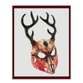 thumbnail image 6 of Antler Halloween Mask with Detachable Hornsfor Halloween Party Cosplay Costume Reindeer Deer Head Masquerade Full Face for Party Carnivals, 6 of 9