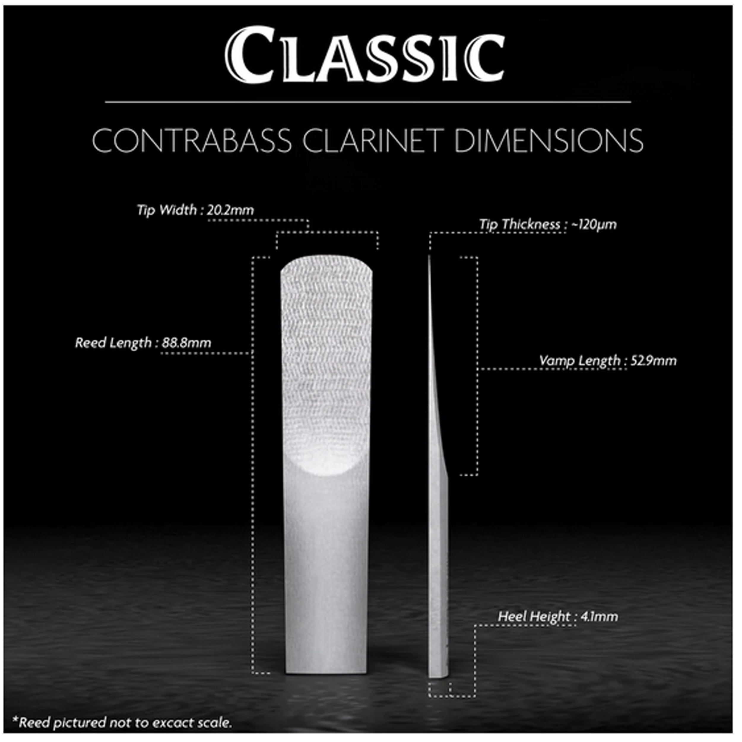 Legere Bb Contrabass Clarinet Reed, 2-1/4