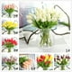 1Pc PU Fleur de Tulipes Artificielles pour la Maison Décoration de Mariage Lait Blanc – image 3 sur 8