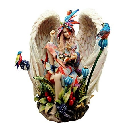 Angel Collectible Plate - Atlantic Collectibles Stock Clearance Sheila Wolk Masterpiece Sanctuary Native Angel In Heavenly Garden Figurine 9