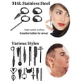 thumbnail image 3 of Pendientes Hicarer de acero inoxidable con bisagras, 20 unidades, 3 of 6