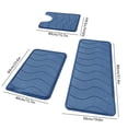 thumbnail image 3 of Bath Mat Set 3 Piece Large Non Slip Absorbent Bathroom Rugs Soft Washable Velvet Fleece Mats for Home Decor, Thick Comfort, Quick Dry, 3 of 8