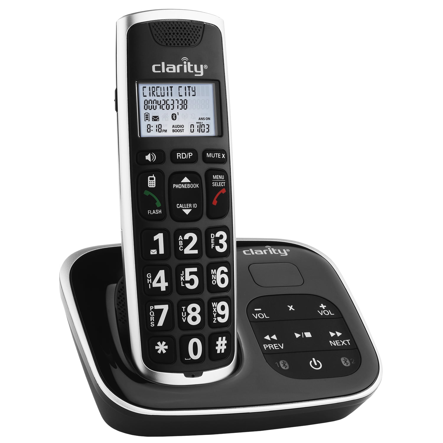 CLARITY 53712.000 DECT 6.0 Amplified Cordless Phone System with Digital Answerin 