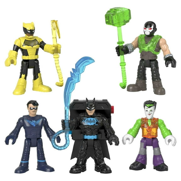 Imaginext DC Super Friends Bat-Tech Multi-Pack 8-Piece Figure Set with Light-Up Backpack