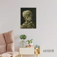 thumbnail image 3 of Van Gogh Head Skeleton Burning Canvas Wall Art Print 12X16", 3 of 4