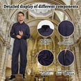 thumbnail image 6 of GYQMBT Navy Blue Jumpsuit for Men,Adult Coveralls Costume, Halloween Cosplay Outfits, Jumpsuit Coveralls Props for Unisex,S, 6 of 7