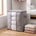 thumbnail image 6 of Zippered Storage Bag for Closet Comforter, Pillow, Quilt, Bedding, Clothes, Blanket Organizers with Large Clear Window & Carry Handles, Space Saver, 6 of 7