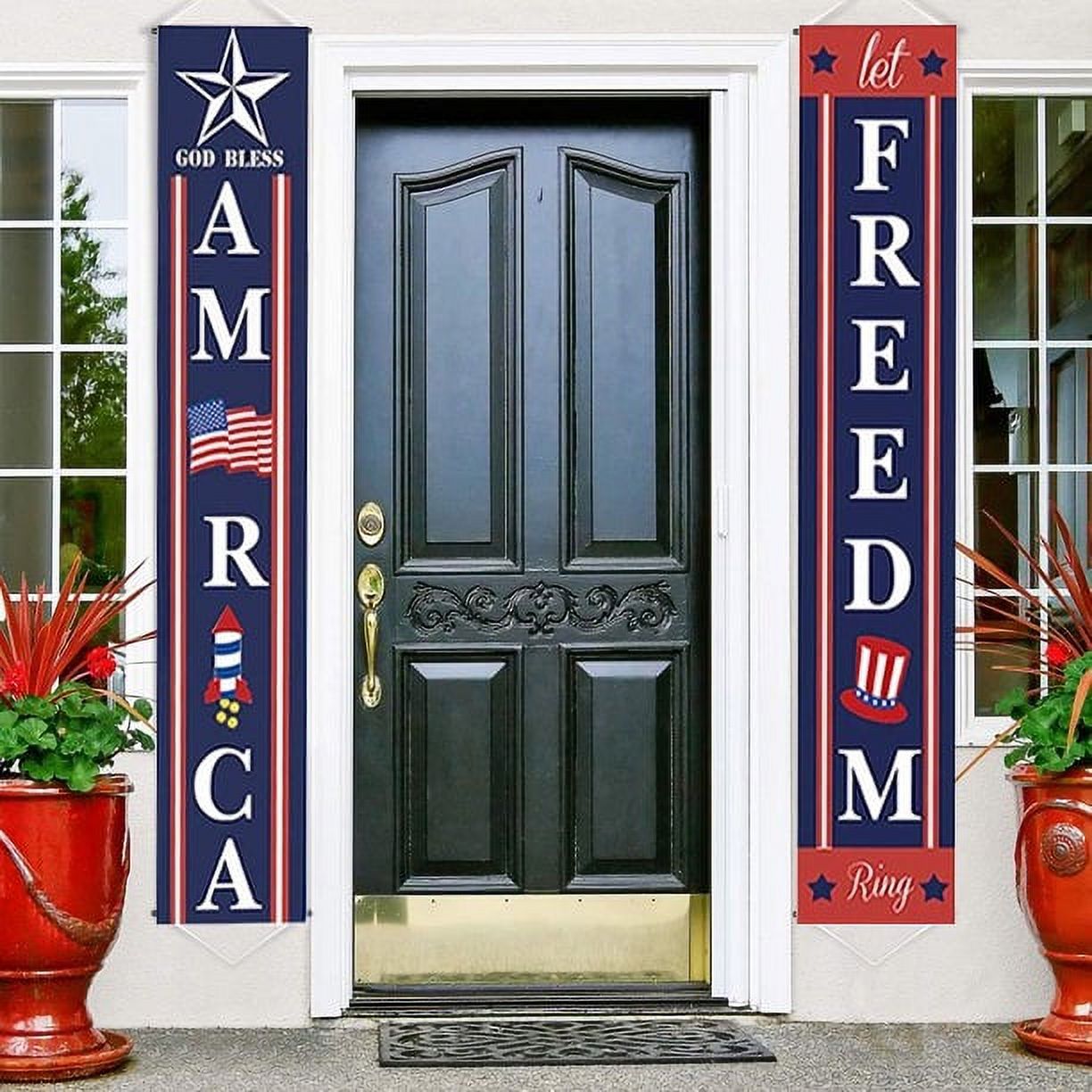 4th of July Patriotic Decor - 'Let Freedom Ring' & 'GOD Bless America ...