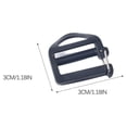 thumbnail image 4 of 2 Pieces Backpack Webbing Buckles Replacement Harness Holder Bag Plastic Backpack Webbing Buckle Component Adjustment Ladderlock Slider Fastener Replacing Part, 4 of 5