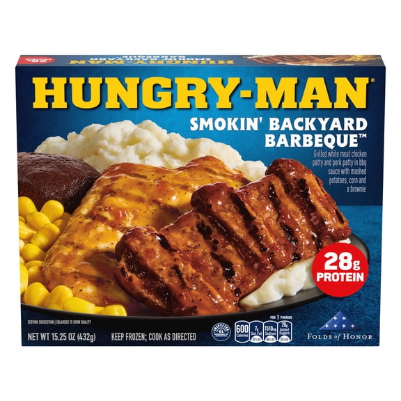 Hungry-Man Smokin' Backyard Barbeque, Frozen Meal, 15.25 oz (Frozen)