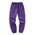 thumbnail image 4 of Hogleaql Sweat Suits for Men 2 Piece Hoodie and Sweatpants Solid Color Fleece Pullover Hoodies Joggers Sport Pants Set Sweat Fall Winter Suit with Pockets Purple 2XL, 4 of 5