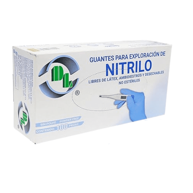 GUANTE DE NITRILO NO ESTÉRIL TALLA CHICO C/100PZ
