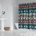 thumbnail image 2 of Multicolor Christmas Pattern Shower Curtain 84"x72" ,Bathroom Decorative Shower Curtains Set with 12 Hooks,Modern Waterproof Washable Shower Curtain, 2 of 6