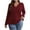 Wine, variant on Lenpel Plus Size Tops for Women Long Sleeve V Neck Ribbed Knit Pullover Tunic Tops Lightweight Fall Sweaters