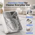 thumbnail image 4 of Sliver 15.6"L×11.8"W×7.9"H Stainless Steel Cat Litter Box for Small Cats and Kittens, 4 of 6