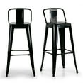 thumbnail image 3 of Set of 2 Baxter Brown Boucle Fabric Bar Stool with Black Iron Legs, 3 of 8