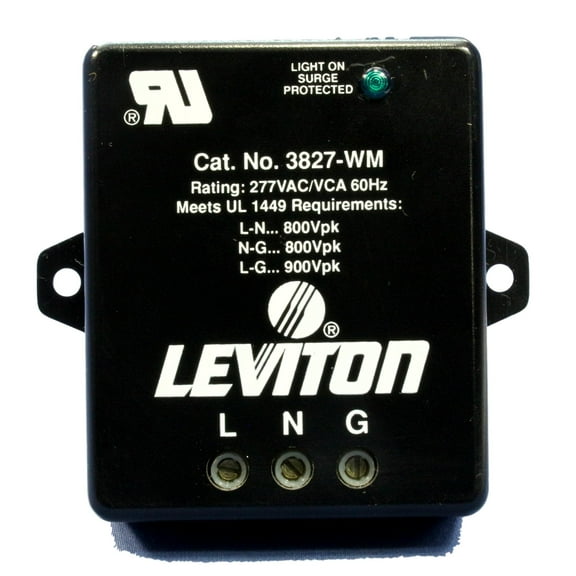 Leviton Equipment Cabinet MOV Surge Protector w/ Terminal Block 277VAC 3827-WM