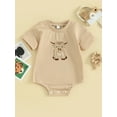 thumbnail image 2 of JYYYBF Baby Summer Romper Newborn Western Cow Head Pattern Short Sleeve Jumpsuit for Toddler Boy Girls Cute Clothes, 2 of 7