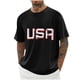 thumbnail image 2 of Tops para hombre, blusas y camisas de cuello redondo y manga corta para hombre, blusas casuales de moda con cuello redondo y estampado para hombre, blusas de poliéster para hombre., 2 of 5