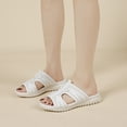 thumbnail image 2 of Orthopedic Sandals for Women Athletic Thick Cushion Mesh Slip on Walking Beach Shoes with Comfy Arch Support White Size 6, 2 of 6