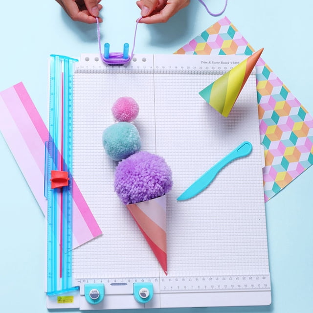 Tablero De Puntuación De Recortadora De Papel, Tablero De Papel De Puntuación Multifuncional Ancho De Corte 12,2 Pulgadas Plegable 7 En 1 Para Crad